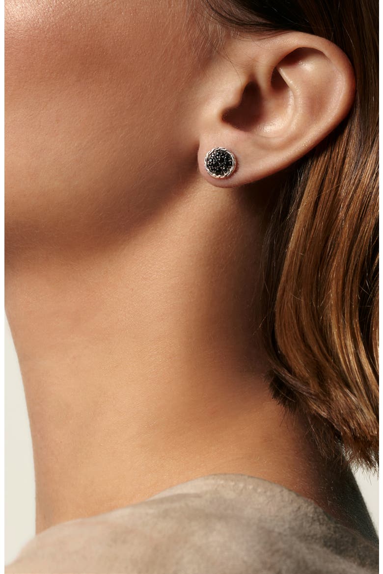 JH Essentials Stud Earrings, Alternate, color, BLACK