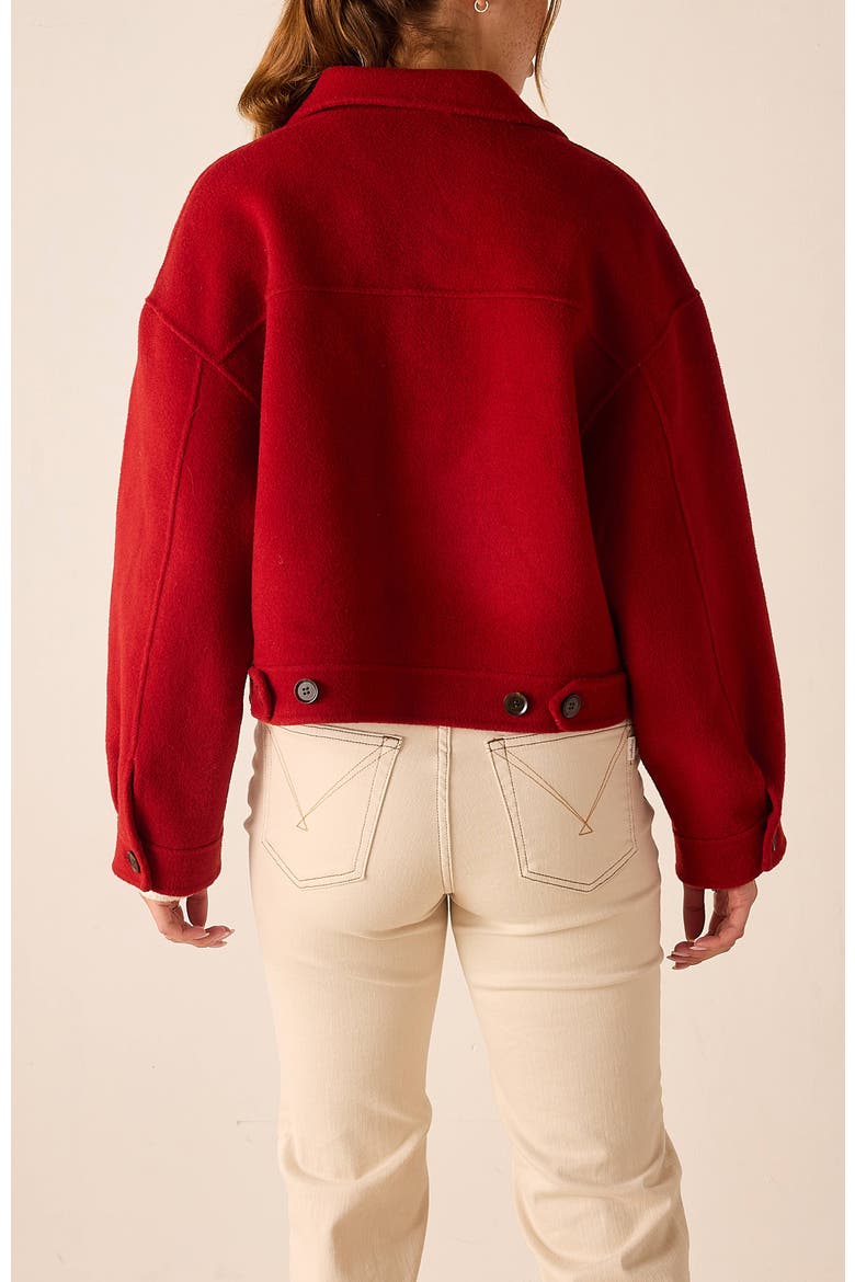 Elspeth Wool Bomber Jacket, Alternate, color, Garnet