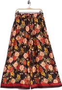 Vince Camuto Floral Print Drawstring Wide Leg Pants