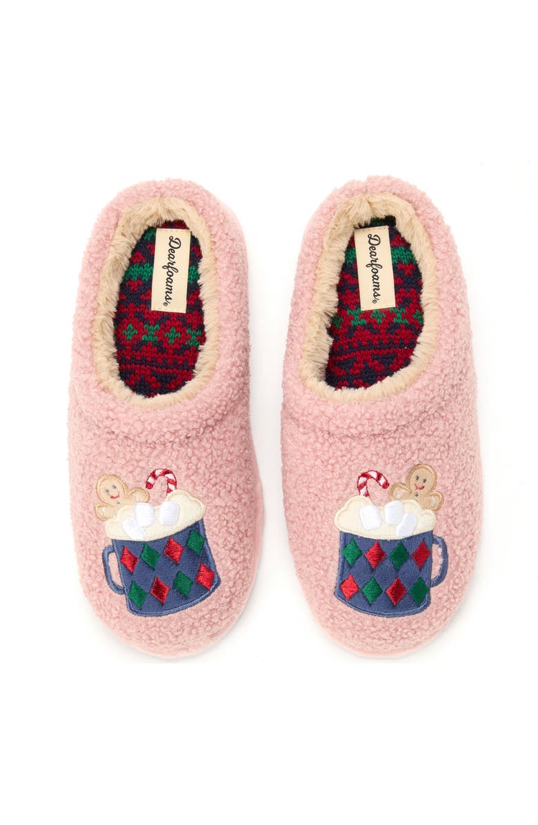 DEARFOAMS Holiday Novelty Clog Slipper, Main, color, Pale Mauve