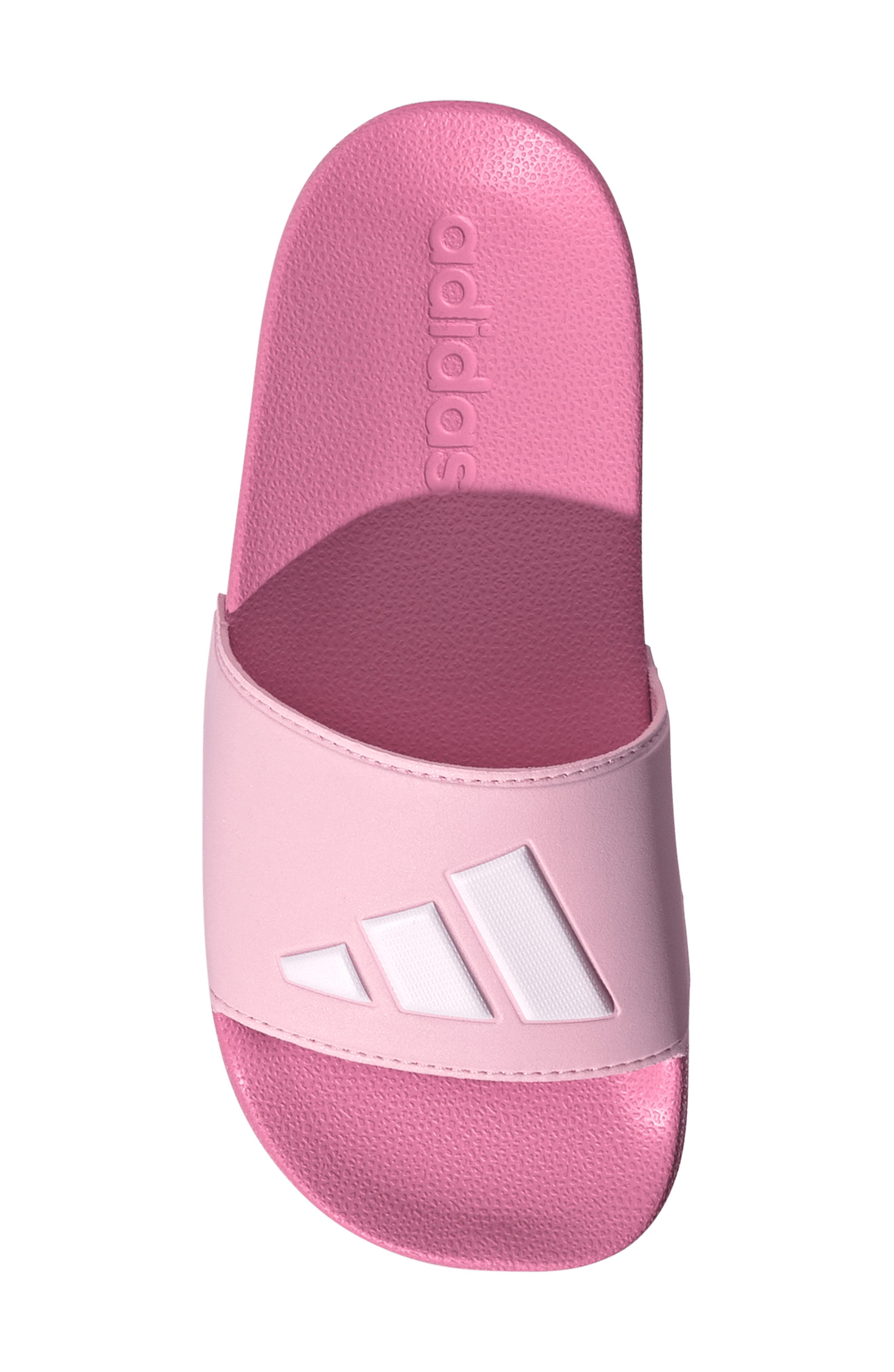 adidas Kids' Adilette Slide Sandal, Alternate, color, Pink/ White/ Clear Pink