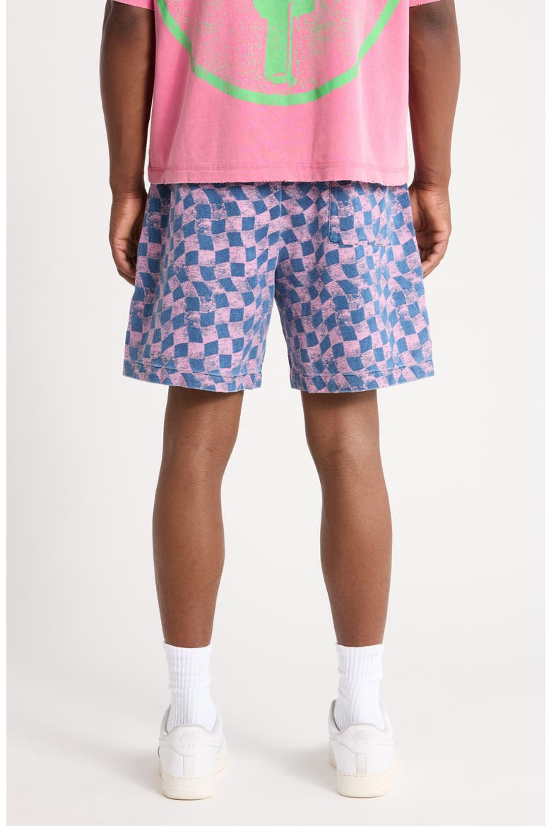 Warped Checker Shorts, Alternate, color, LAVENDER/ NAVY