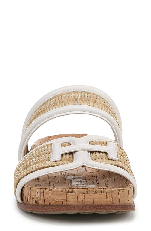 Sam Edelman Rowan Slide Sandals In Dark Natural/bright White