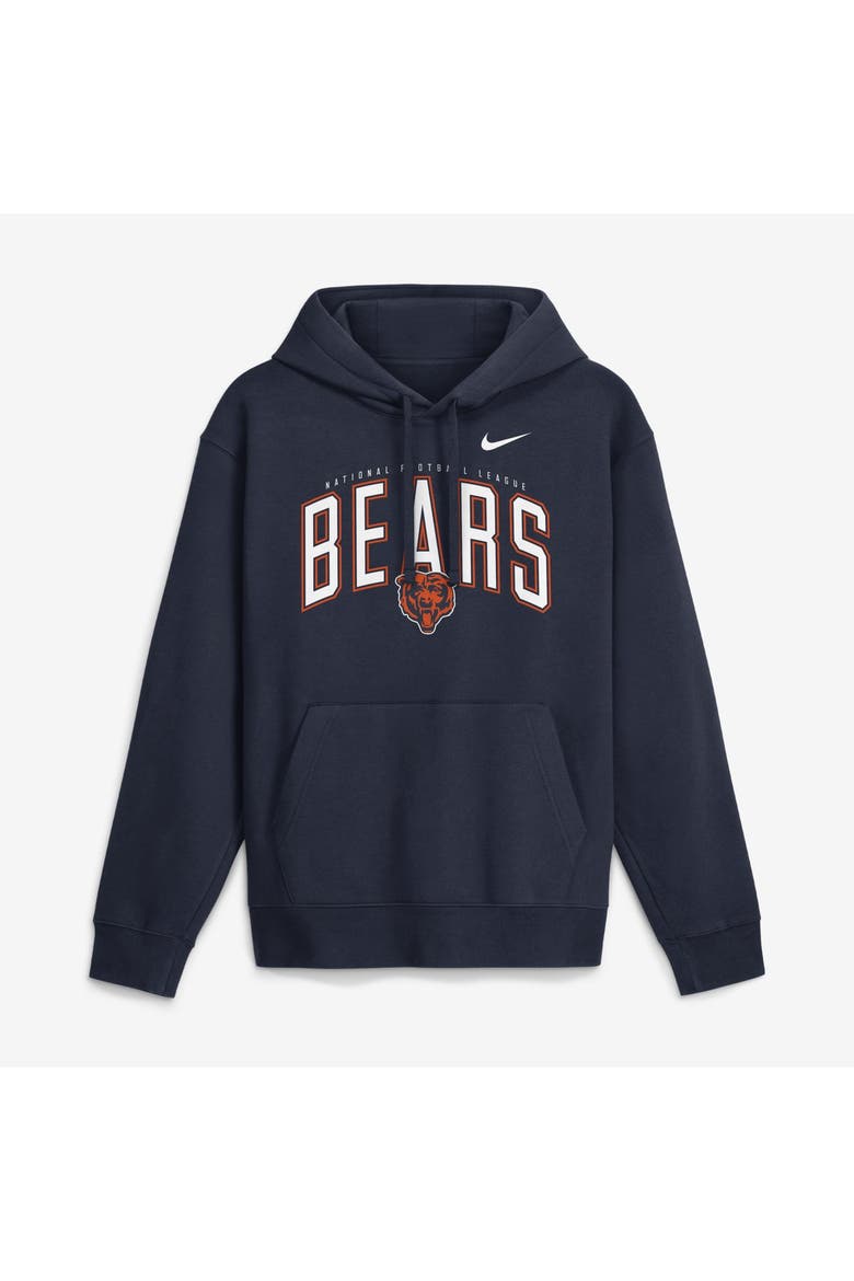 Men's Nike Navy Chicago Bears Expect Victory Club Fleece Pullover Hoodie, Main, color, Navy