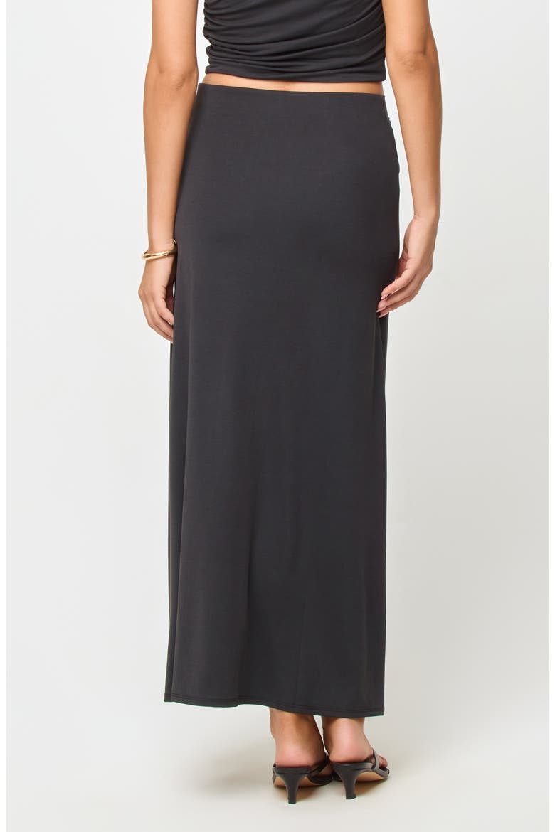 Moonlit Tie Front Midi Skirt Cover-Up, Alternate, color, BLACK