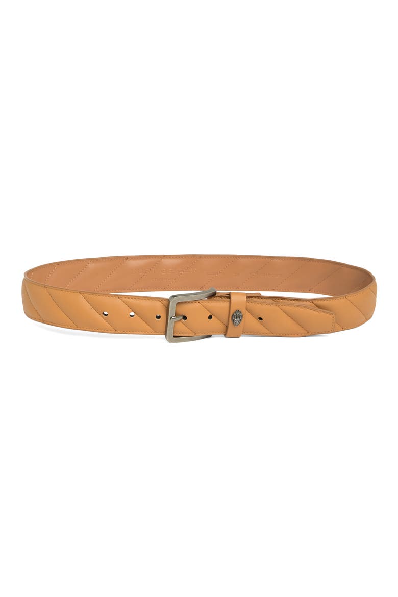 Quilted Belt, Main, color, CAMEL/ ANT SILVER 230