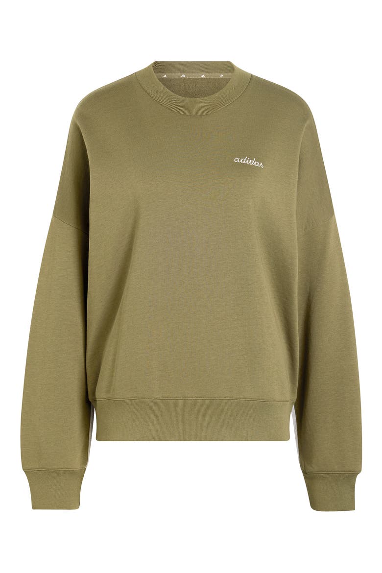 Logo Crewneck Sweatshirt, Alternate, color, OLIVE STRATA/LGH SOLID GREY