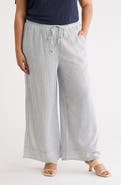 MAX STUDIO Stripe Pull-On Wide Leg Pants