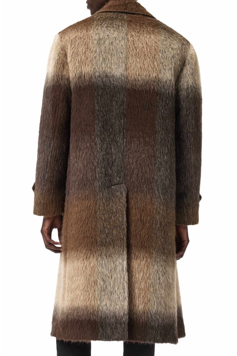 Luce Stripe Coat, Alternate, color, DARK BROWN