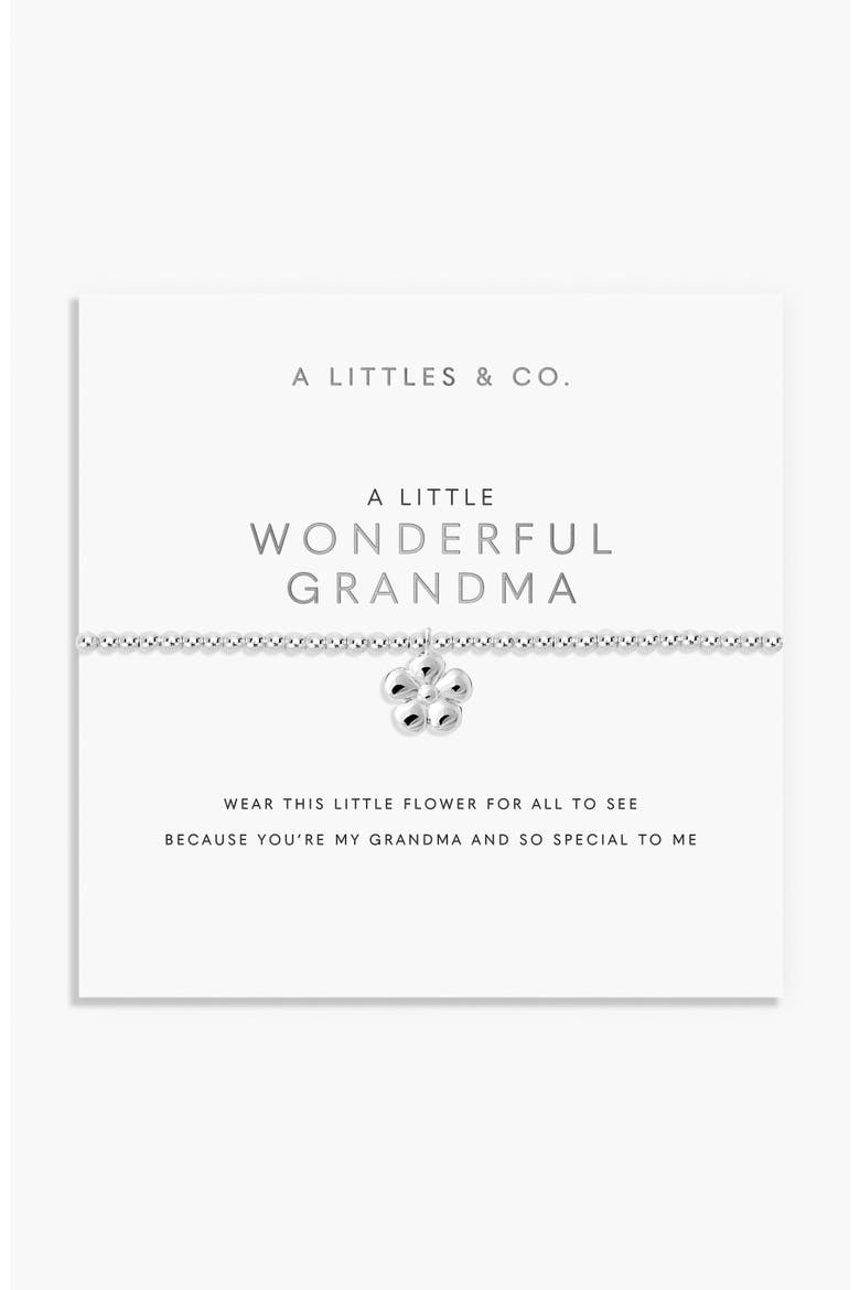 A Little 'Wonderful Grandma' Bracelet, Main, color, Metallic Silver