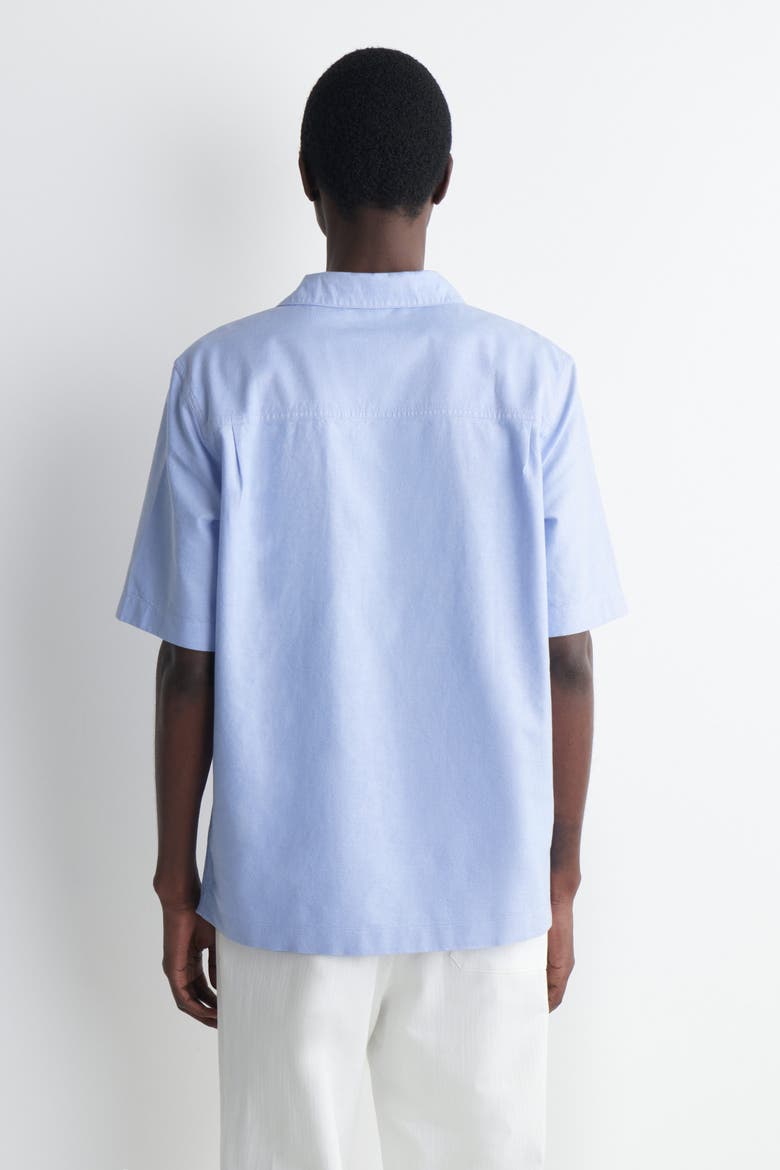 Oxford Cotton Popover Shirt, Alternate, color, LIGHT BLUE