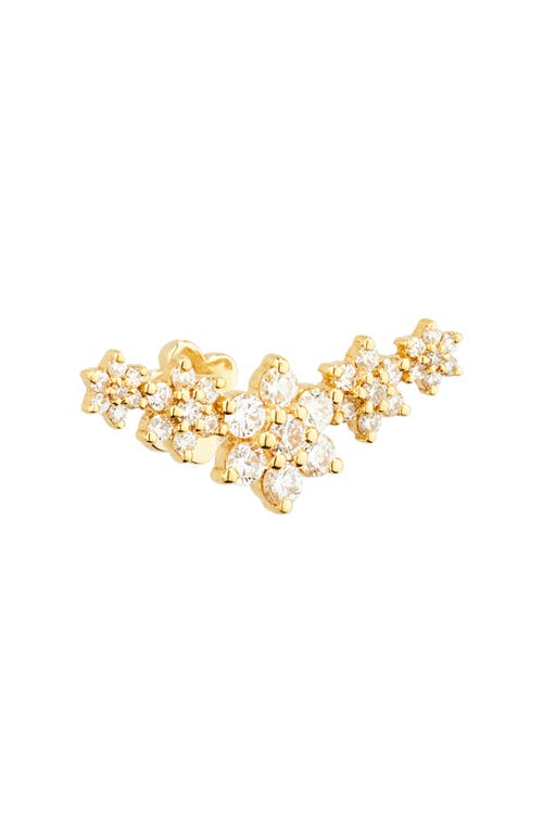 Maria Tash Diamond Five Flower Garland Single Stud Earring In Gold