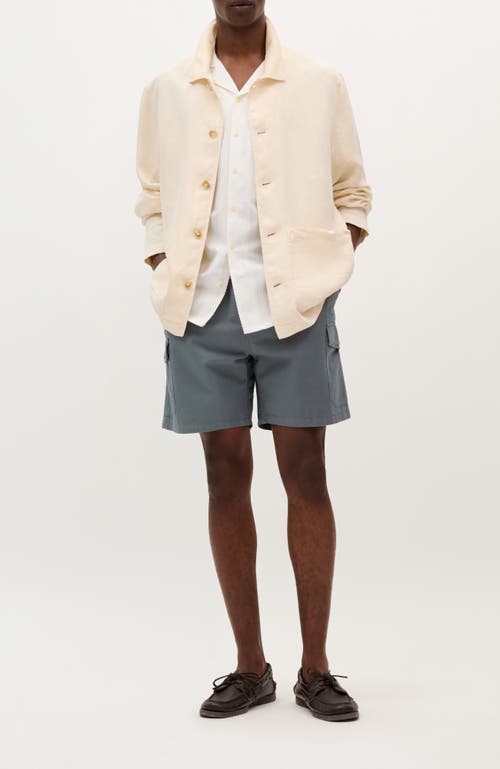 Scalpers Cruz Linen Cargo Shorts In Gray