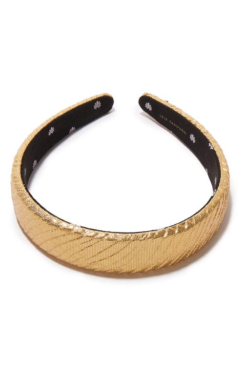 Lele Sadoughi Charlotte Crinkled Headband In Brown
