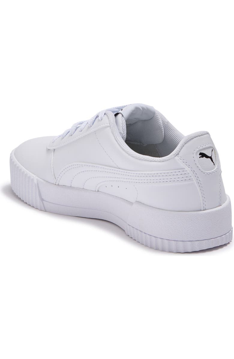 PUMA Carina Leather Platform Sneaker, Alternate, color, Puma White-Puma White
