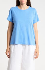 Eileen Fisher Crewneck Short Sleeve Organic Cotton T-Shirt