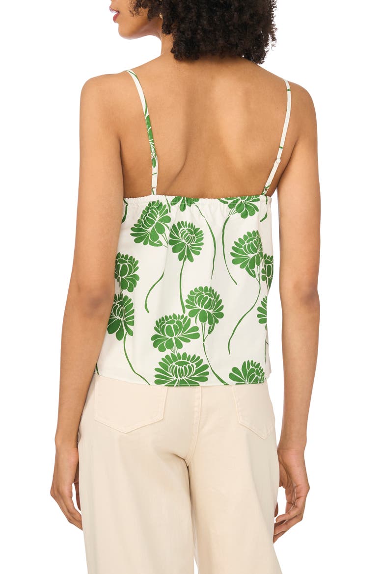 Floral Double Strap Knit Cami, Alternate, color, MOSS
