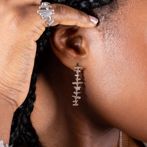 Lucy Quartermaine Shard Drop Earrings In Sterling Silver