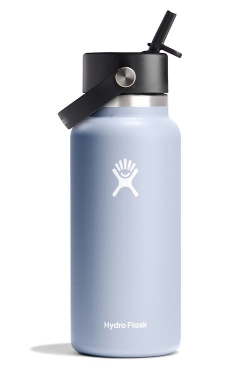 32-Ounce Wide Mouth Travel Water Bottle with Flex Straw Cap