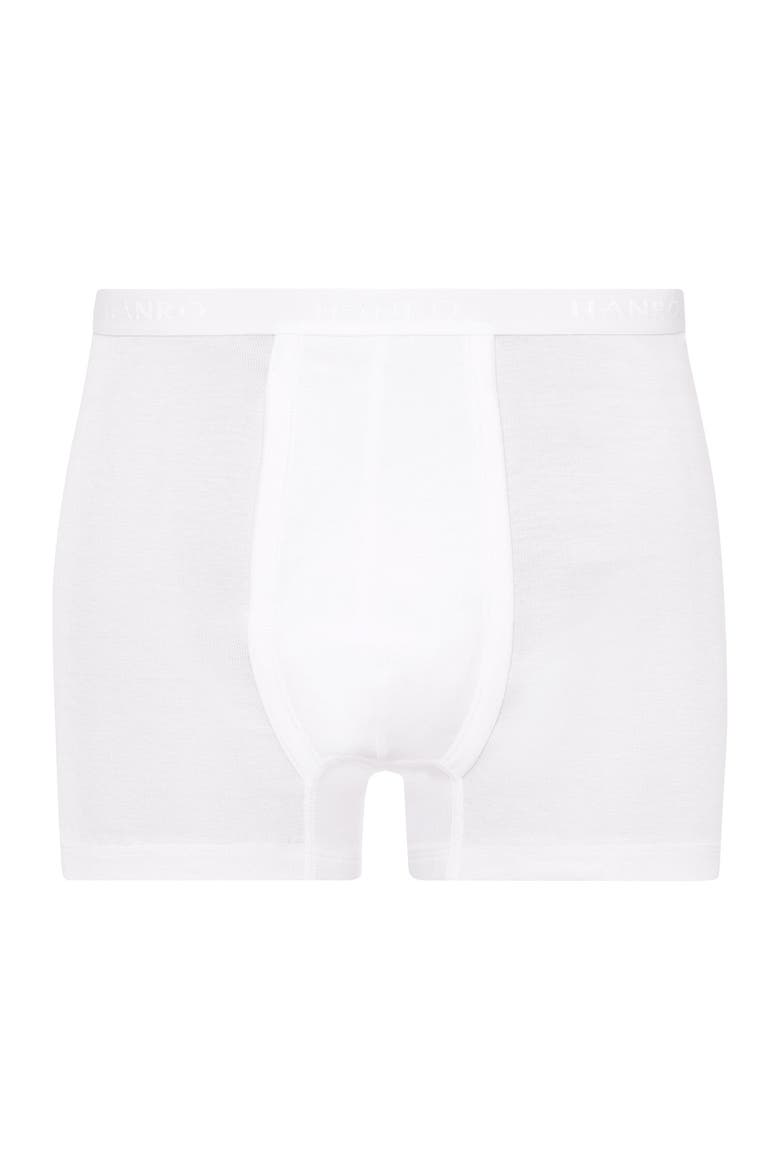 Cotton Pure Cotton Boxer Brief With Fly, Main, color, White