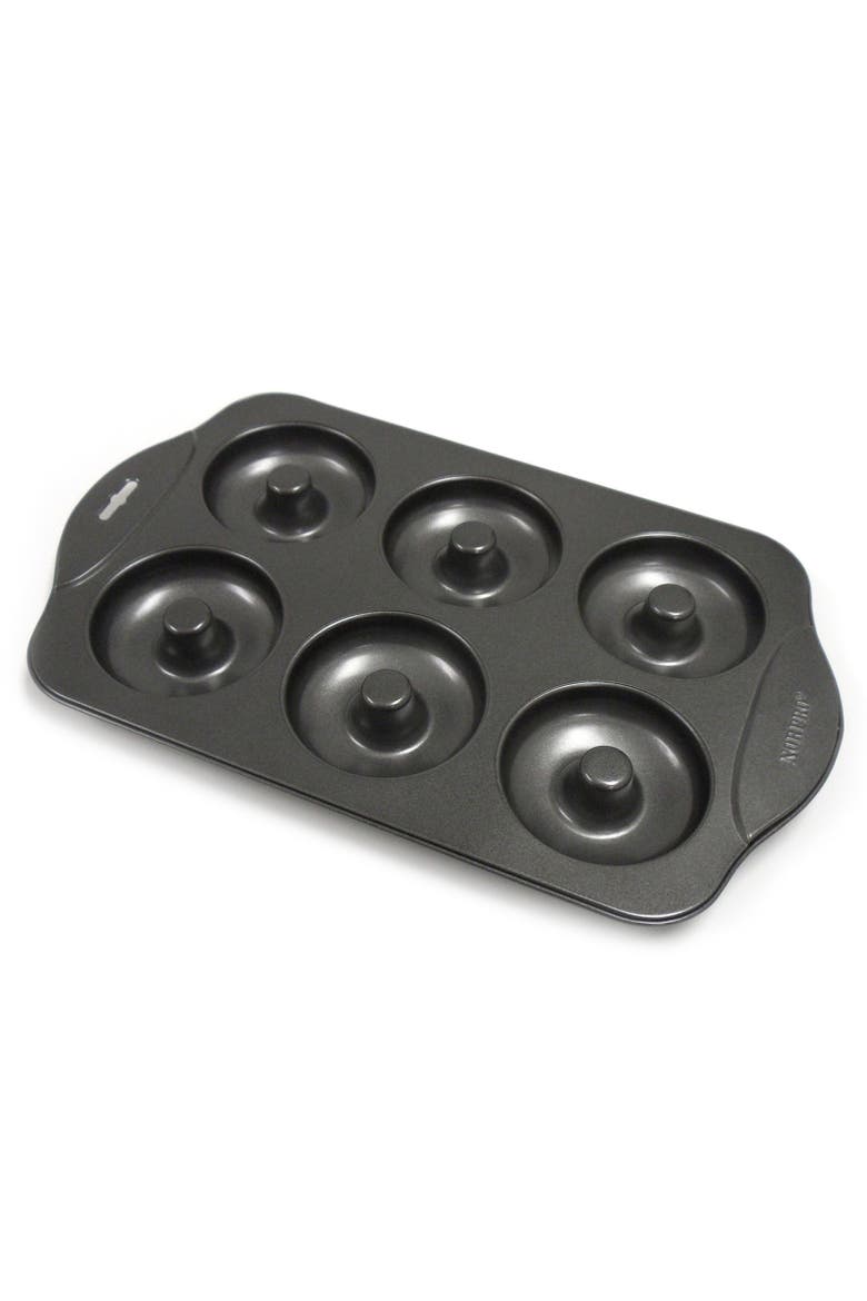 Nonstick 6-Cavity Donut Pan, Main, color, Black