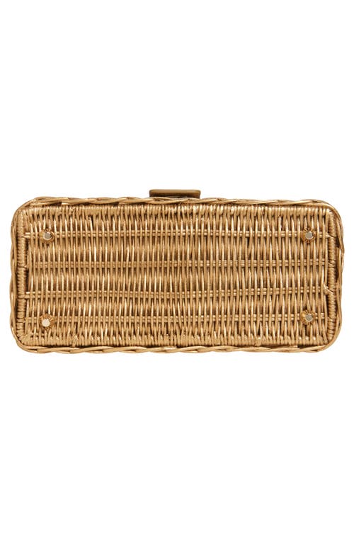 Judith Leiber Couture Isla Wicker Top Handle Bag In Champagne/champagne