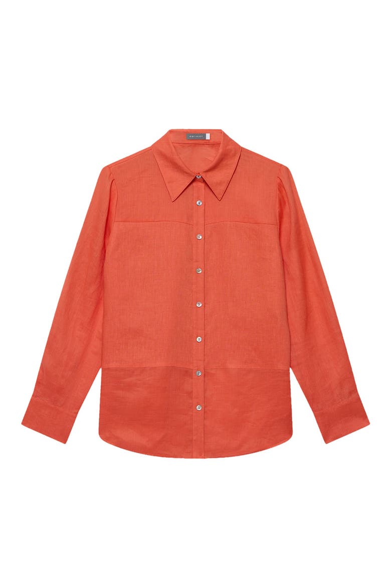 Linen Blend Shirt, Alternate, color, Orange