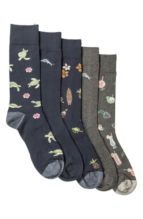 CoolMax® EcoMade 5-Pack Assorted Crew Socks