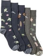 Tommy Bahama CoolMax® EcoMade 5-Pack Assorted Crew Socks