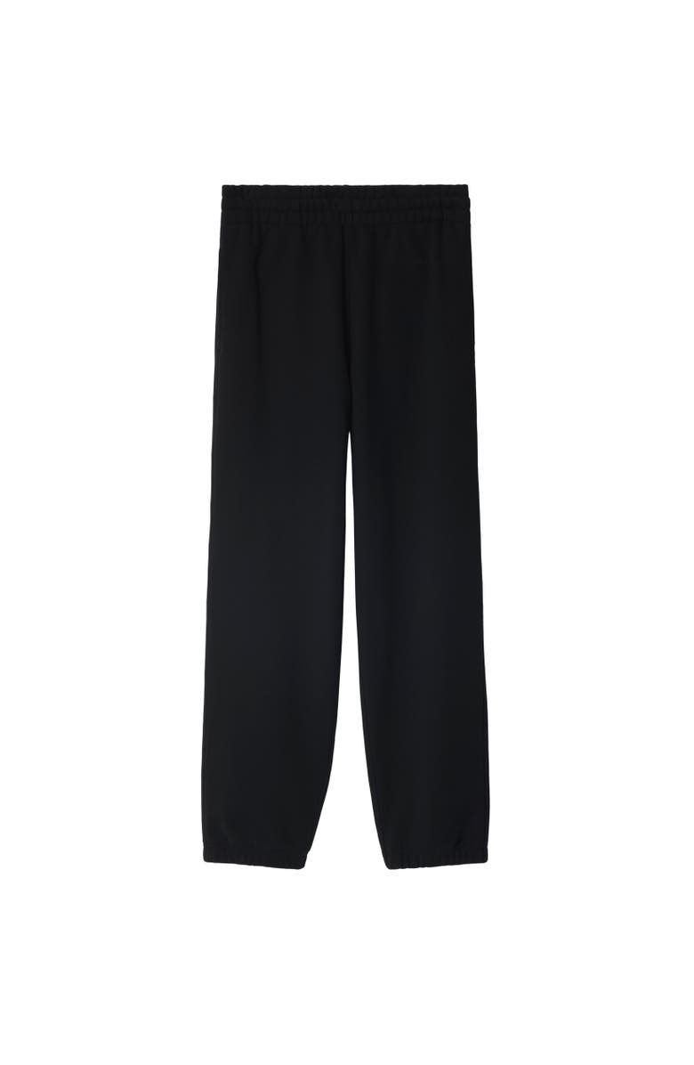 Burberry Check Label Cotton Jogging Pants, Alternate, color, Black