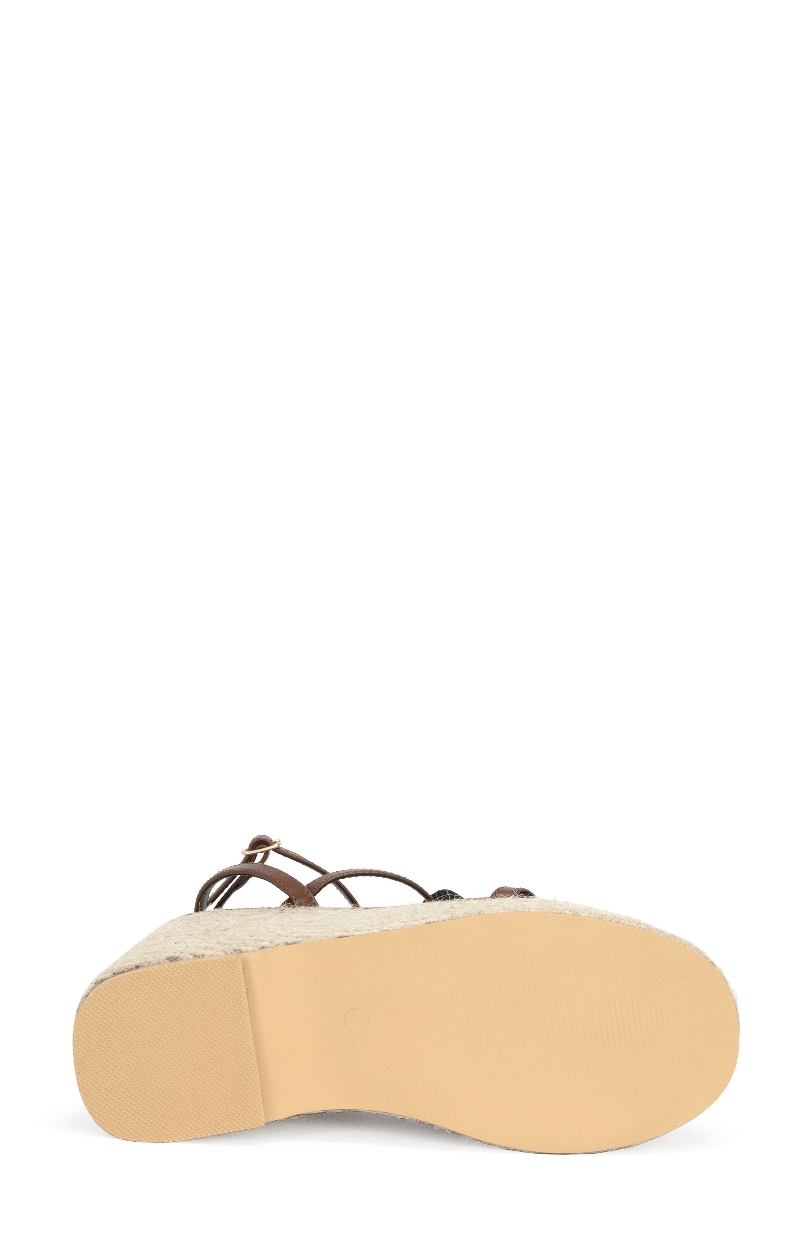 AZALEA WANG Barossa Espadrille Ankle Strap Platform Wedge Sandal, Alternate, color, 