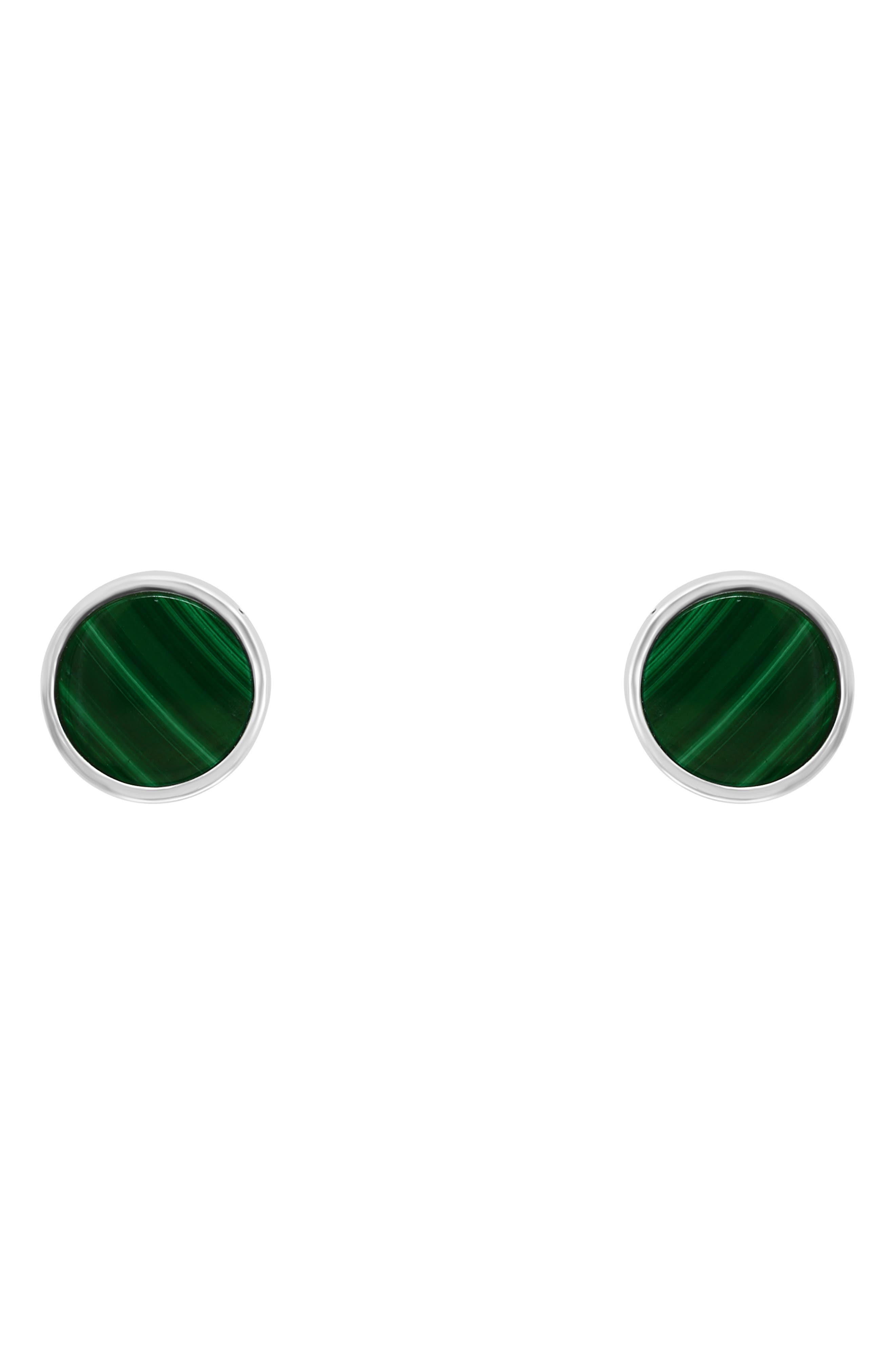 EFFY Sterling Silver Malachite Stud Earrings