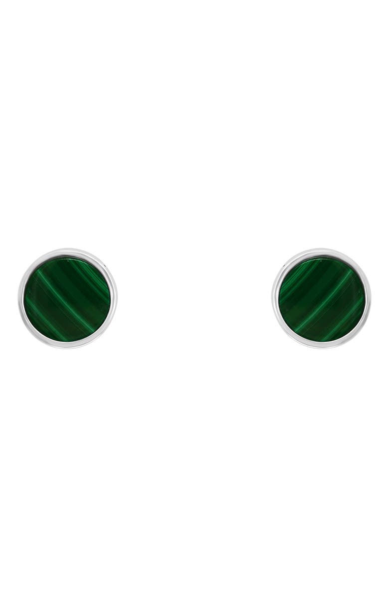 EFFY Sterling Silver Malachite Stud Earrings, Main, color,