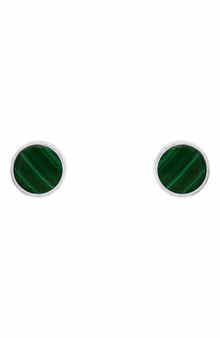 EFFY Sterling Silver Malachite Stud Earrings