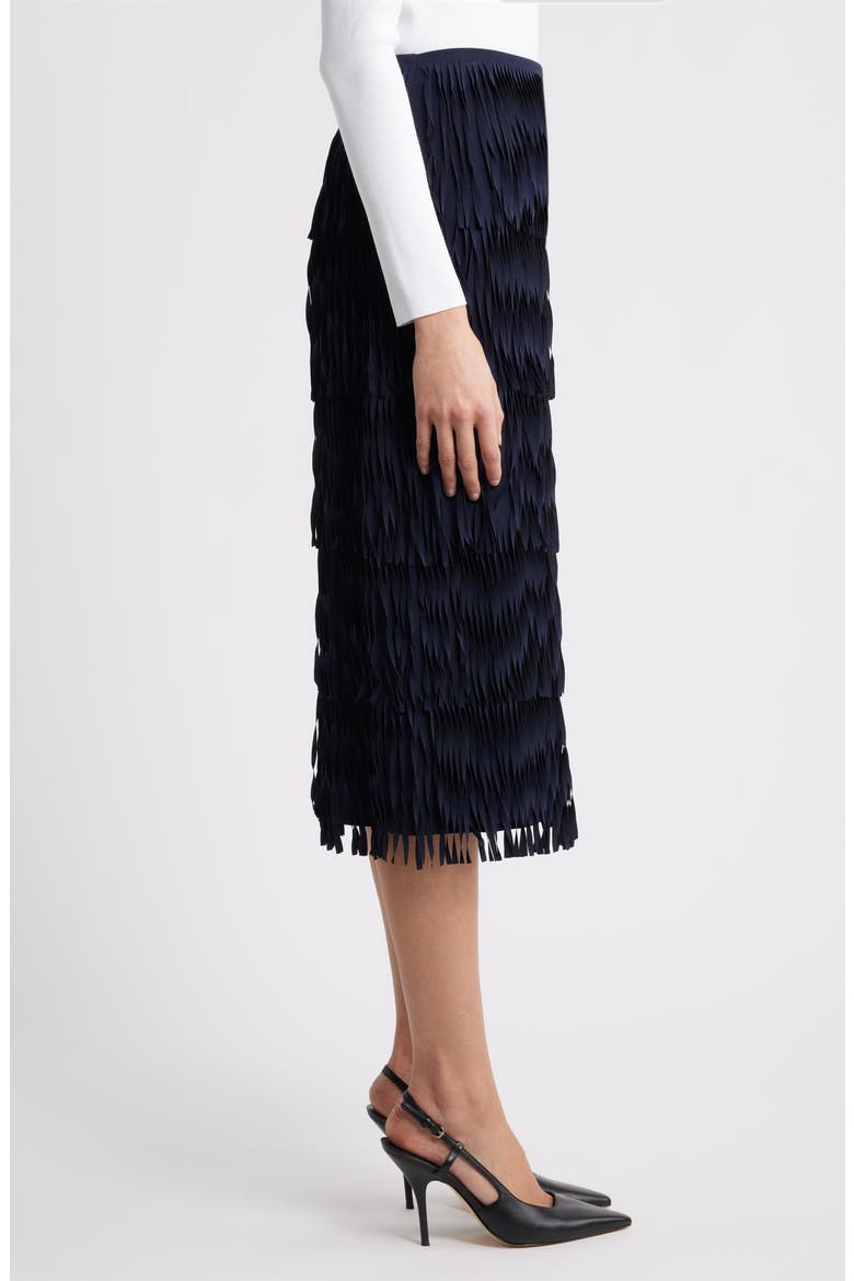 The Tilda Fringe A-Line Skirt, Alternate, color, NAVY