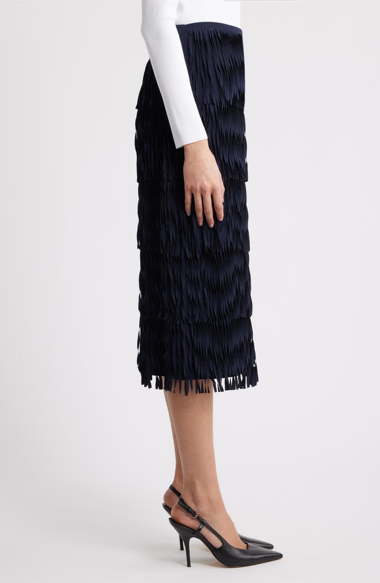 Elie Tahari The Tilda Fringe A-Line Skirt, Alternate, color,