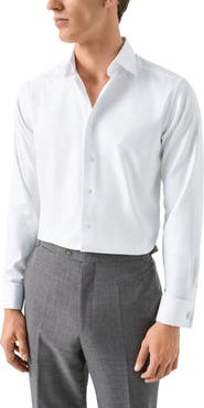 Eton Contemporary Fit Diamond Weave Dress Shirt