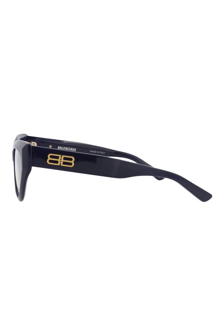 53mm Cat Eye Optical Glasses, Alternate, color, BLUE BLUE TRANSPARENT