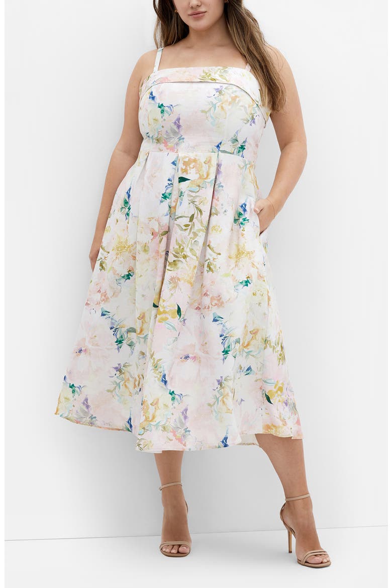 Garden of Love Fit & Flare Dress, Alternate, color, GARDEN OF LOVE