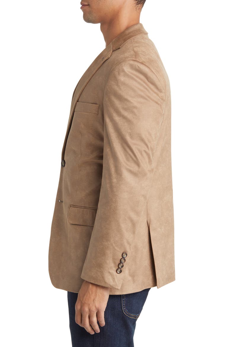 Norris Faux Suede Sport Coat, Alternate, color, BUTTERSCOTCH