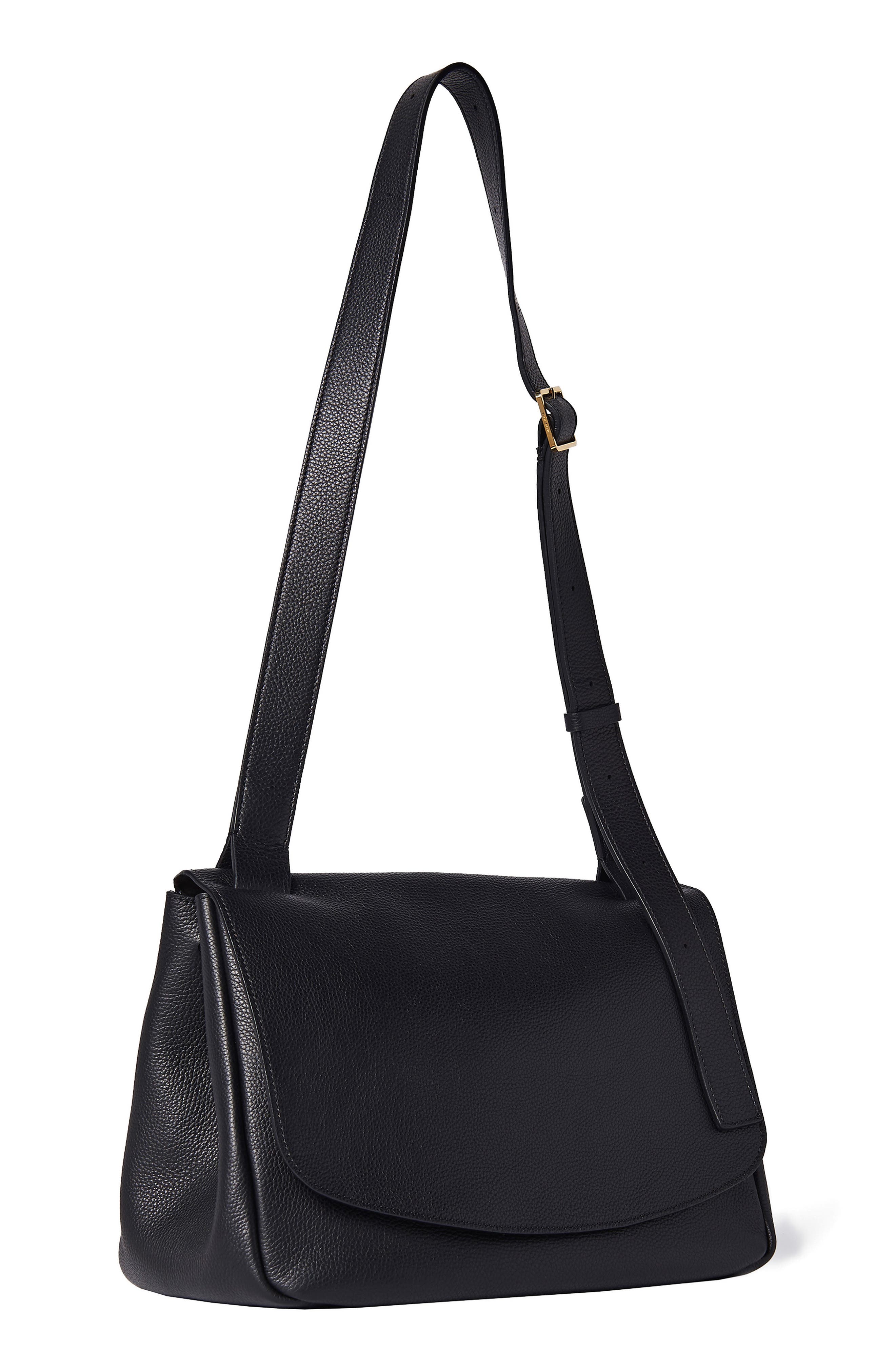 The Row Small Mail Leather Shoulder Bag, Alternate, color, 