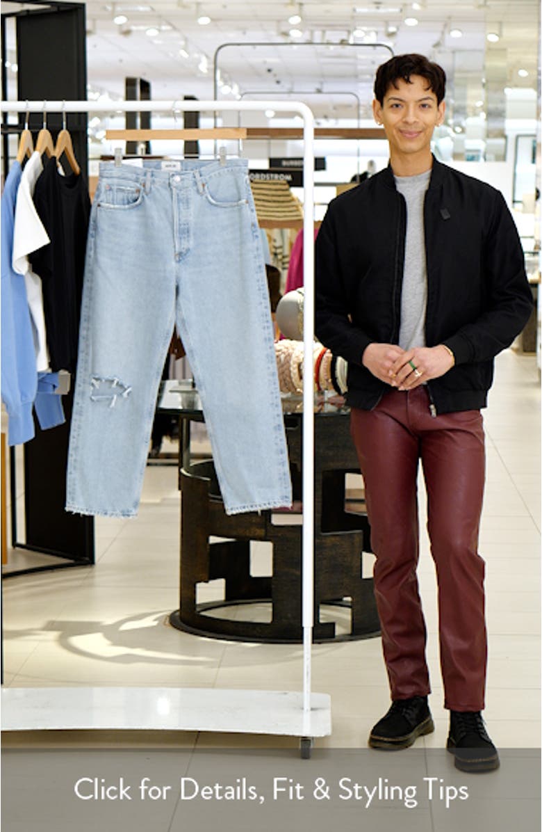 '90s Ripped Mid Rise Crop Relaxed Straight Leg Jeans, sales video thumbnail