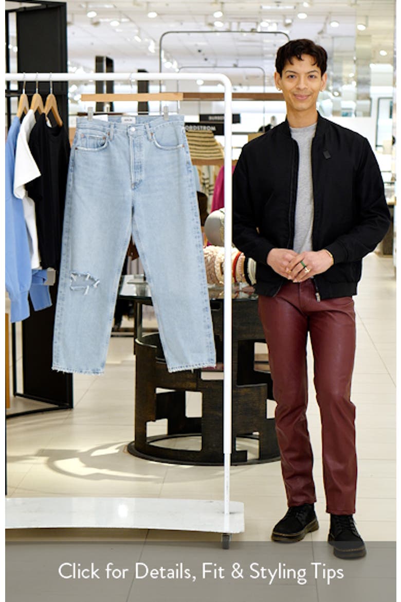 '90s Ripped Mid Rise Crop Relaxed Straight Leg Jeans video