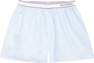 Sporty & Rich Serif Logo Oxford Boxer Shorts