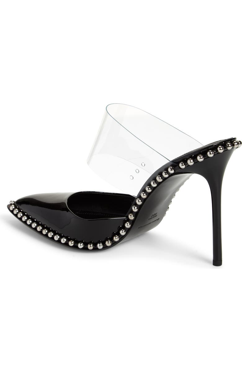 Alexander Wang Rina Studded Clear Strap Pointed Toe Mule, Alternate, color,