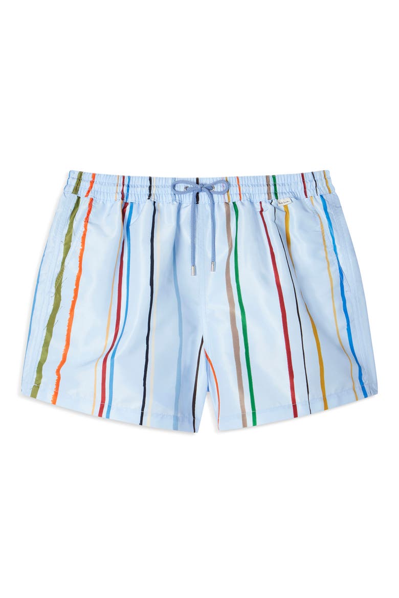 Cairo Stripe Swim Trunks, Main, color, LIGHT BLUE