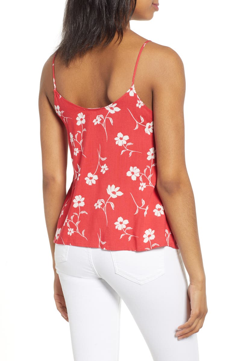 All in Favor Floral Print Camisole, Alternate, color,