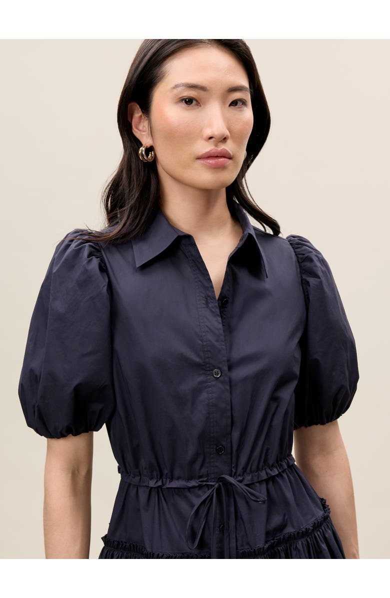Rebecca Taylor Poplin Shirt Dress, Alternate, color, Dark Navy