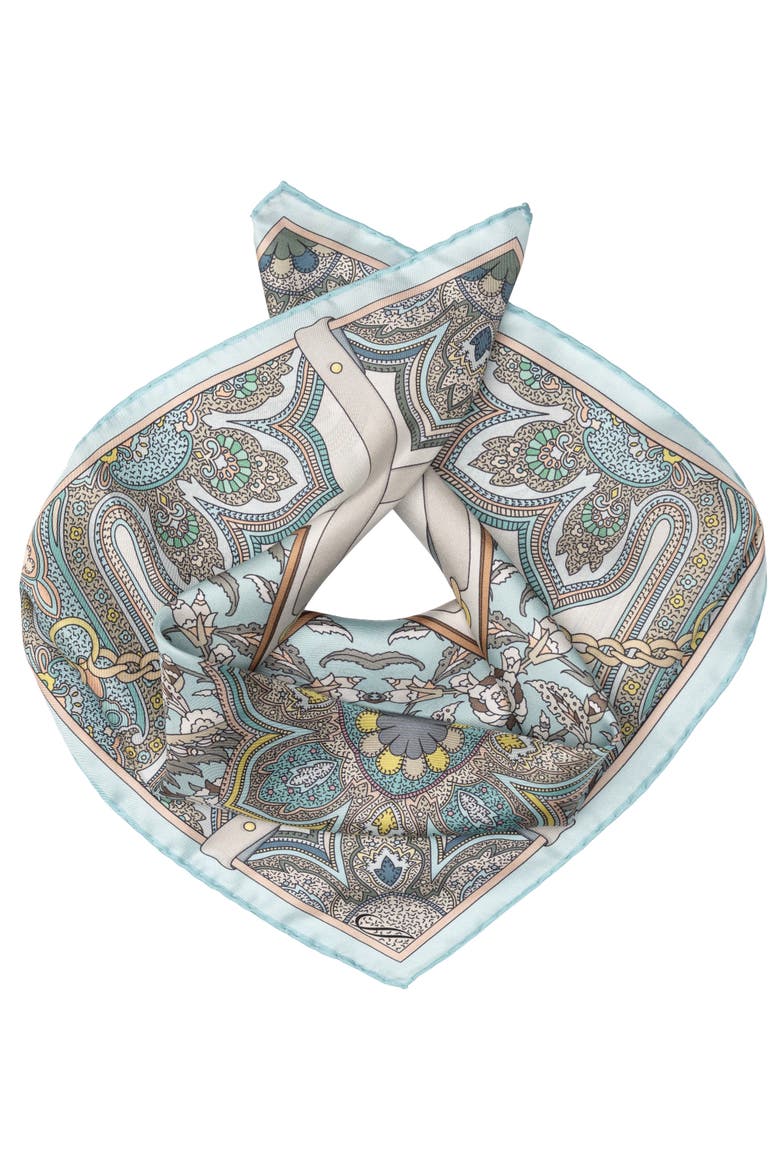 Francesca - Silk Bandana, Alternate, color, Aqua