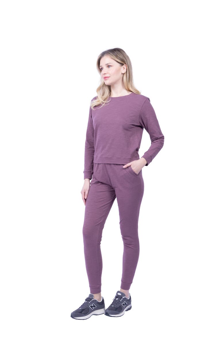 Lezat Tegan Organic Cotton Long Sleeve Pullover, Alternate, color, Black